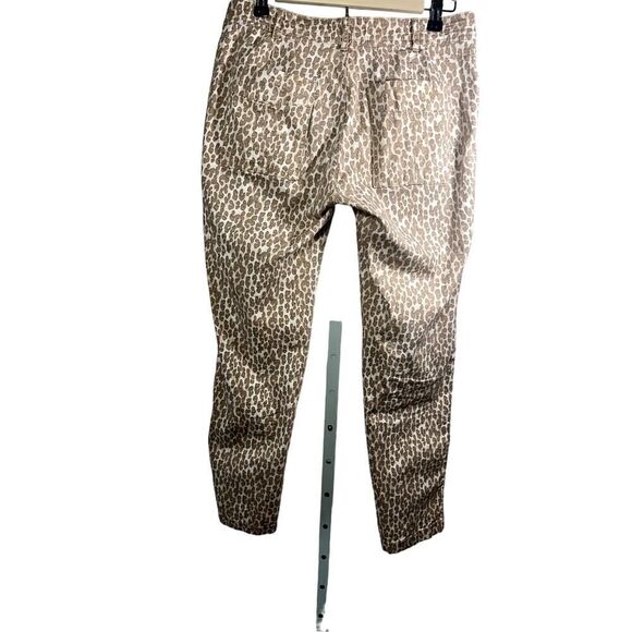 ANTHROPOLOGIE Women's The Wanderer Animal Print Jeans/Pants Brown Size 28 - Picture 6 of 11